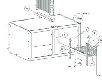 картинка Деталировка для стола охлаждающего Angelo-Po 6BR14V от магазина Одежда+