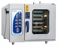 картинка Пароконвектомат ПКА 6-1/1ПМФ (морской, парогенератор, память на 110 программ приготовления, 6хGN-1/1, вся нерж, без г/емкостей, 3х-канальный щуп, регулировка влажности, 5 скоростей вращения вентилятора, фиксация двери, крепление к полу) от магазина Одежда+