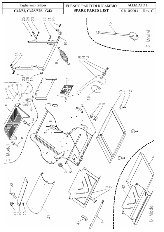 картинка Деталировка для C42_52, C42S_52S, G42%0A C-CS-G-ALLEGATO1-Rev-C_ok от магазина Одежда+
