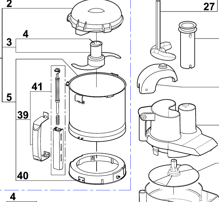 картинка Деталировка бликсера Robot Coupe R 301 Ultra D от магазина Одежда+