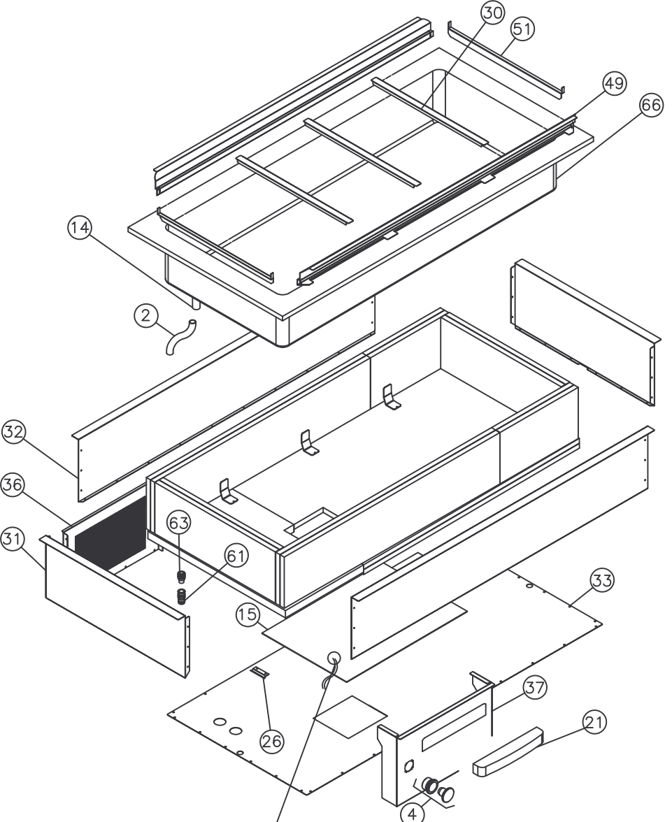 картинка Деталировка для Enofrigo Салат-бар тепловой Tango BM 2000 от магазина Одежда+