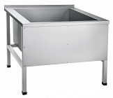 картинка Ванна моечная (котломойка) сварная, вся нержавейка Ванна 1-о секц. ВМП-9-1 котломойка (мойка 800x800x500мм) вся нерж. от магазина Одежда+