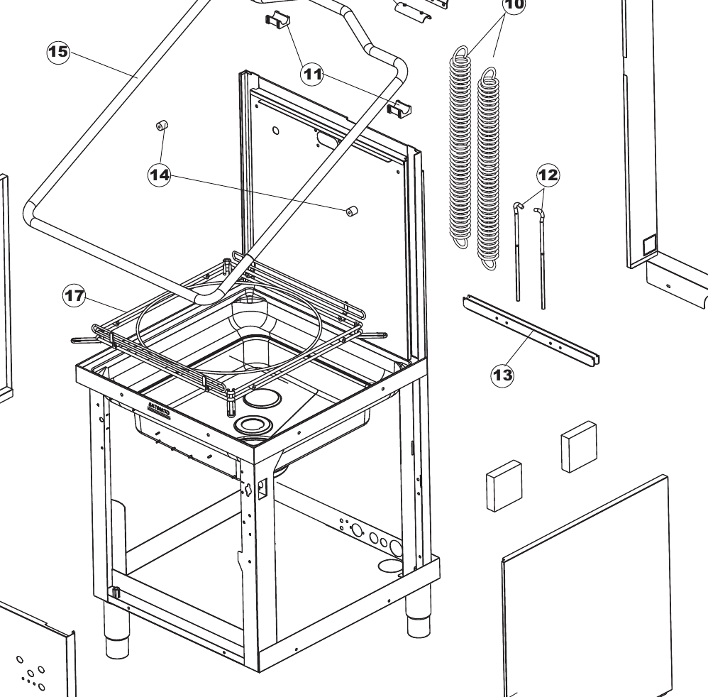 картинка Деталировка посудомоечной машины Eletrobar FAST180 от магазина Одежда+