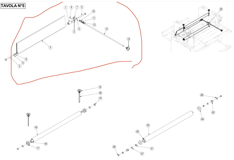 картинка Деталировка для Tavola 5 Esploso Roll 26_ от магазина Одежда+