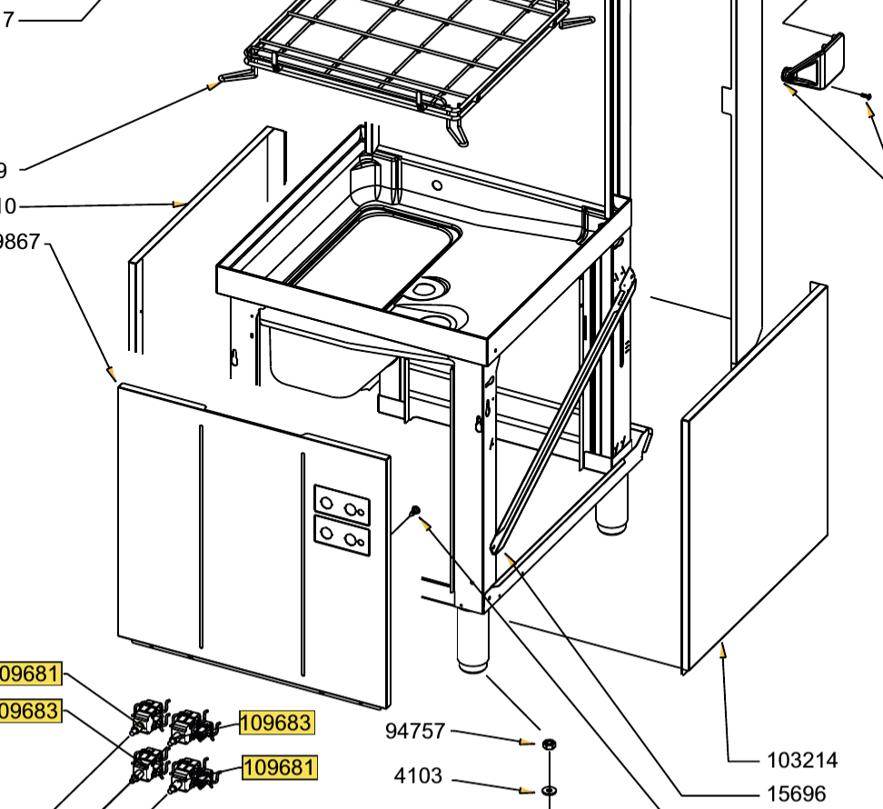 картинка Деталировка посудомоечная машинка SMEG HTY500D_SI01 от магазина Одежда+