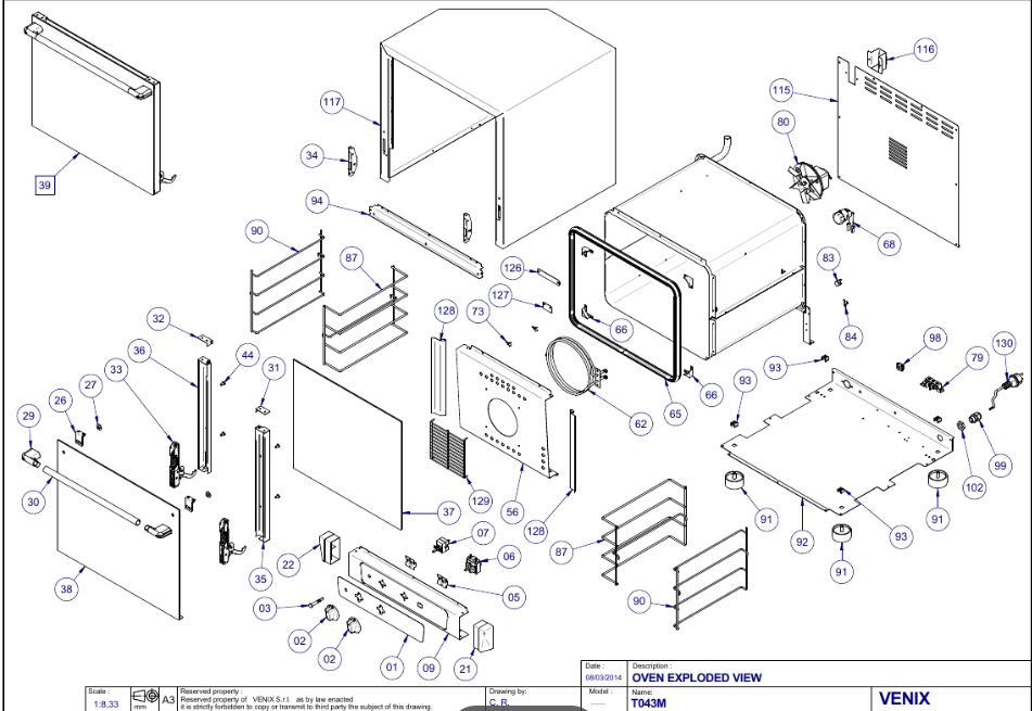 картинка Деталировка для T043M EXPLODED VIEW VENIX (1) (1) от магазина Одежда+