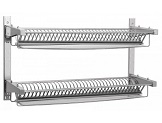 картинка Полка для сушки тарелок ПСТ-2 (1000x300 мм) настенная, 2 кассеты, 70 тарелок,с лотком для сбора воды от магазина Одежда+