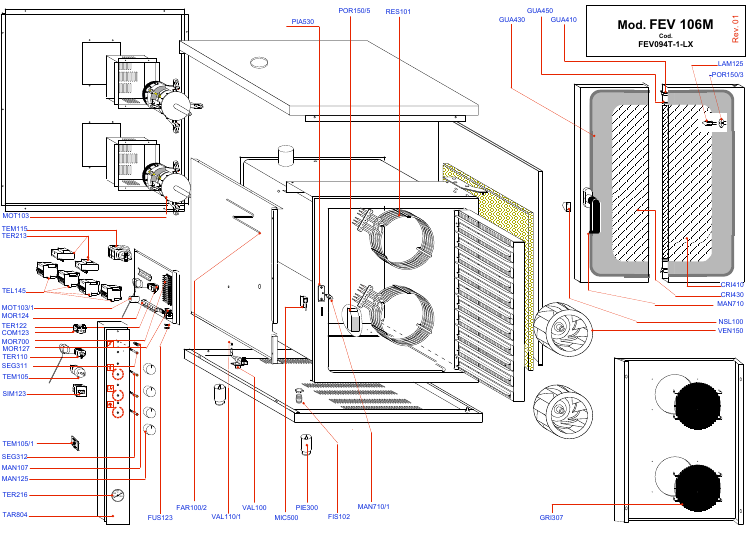 картинка Деталировка для FEV106M от магазина Одежда+