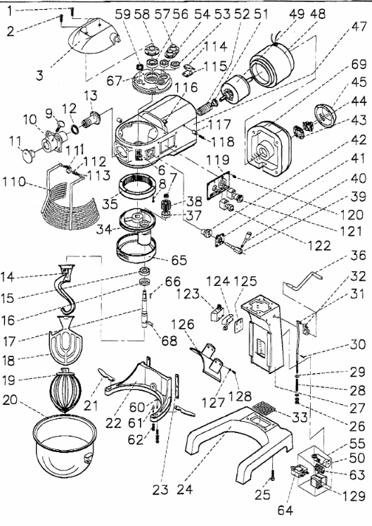 картинка Деталировка для SM-200S Exploded View от магазина Одежда+