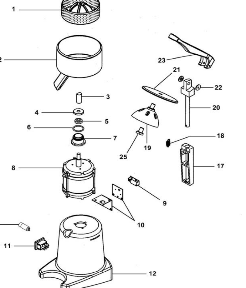 картинка Деталировка соковыжималки Fimar AGRL от магазина Одежда+