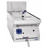 картинка Газовая фритюрница кухонная ГФК-40.1Н, ванна 15,5 л, 1 корзина 312х195х125 мм, 700 серия, 401х839х583 мм,  +110…+190 С, пьезорозжиг, газ-контроль, 2 горелки, 8 кВт, настольная, вся нерж. от магазина Одежда+