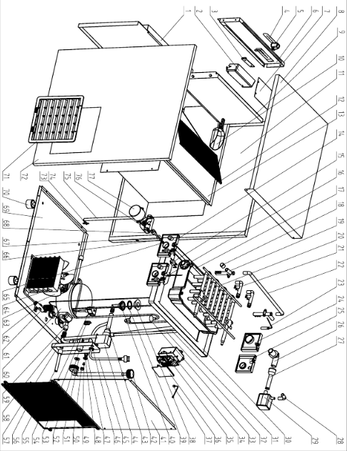 картинка Деталировка для BF-50 explode view with parts list (2) от магазина Одежда+