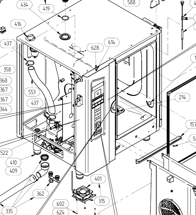 картинка Деталировка параконвектомата Convotherm OEB6.10 от магазина Одежда+