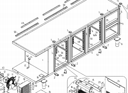 картинка Деталировка для прилавка-витрины Angelo-Po 6MCA от магазина Одежда+