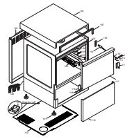картинка Деталировка посудомоечной машины Electroluc NUC/EUC/KUC/VUC/NUCA/ZUCA/FUCA/EUCA/ VUCA от магазина Одежда+