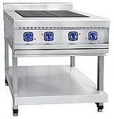 картинка Плита электрическая ЭПК-48П, 4 конфорки, КЭТ-0,09, без духовки, на подставке, 840x850x860 мм, вся нерж. от магазина Одежда+