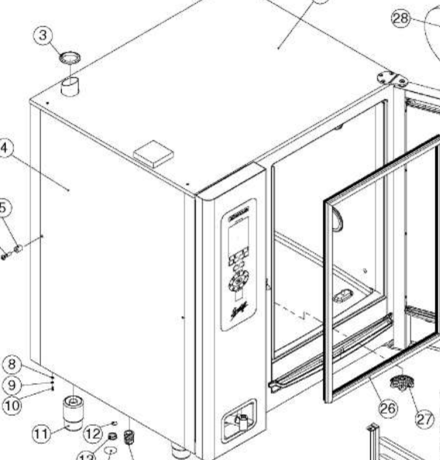картинка Деталировка Eloma Combi steamer 611 1011 series/06 от магазина Одежда+