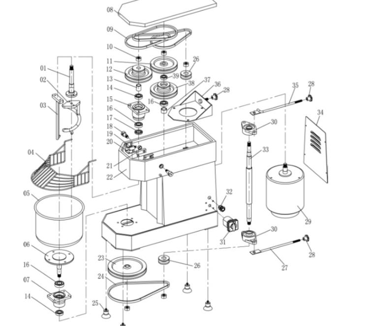 картинка Тестомес Hakka HTD-20 от магазина Одежда+