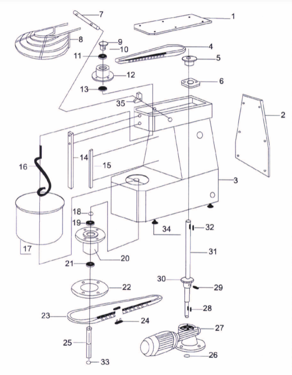 картинка Деталировка для взрыв-схема тестомес MEC серии SK от магазина Одежда+