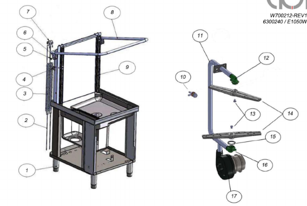 картинка Деталировка для W700212-REV1- E1050WDD COD.6300240= snW170074700002 от магазина Одежда+