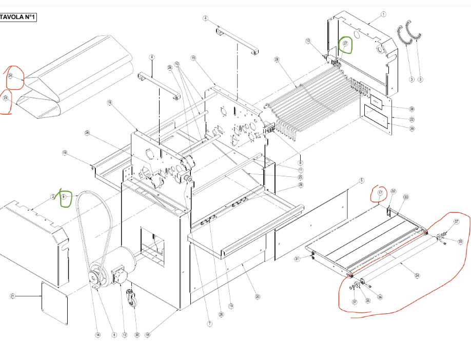 картинка Деталировка для Tavola 1 Esploso Roll 26 от магазина Одежда+