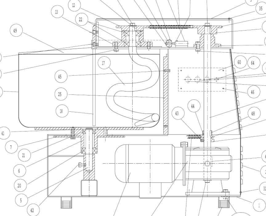 картинка Деталировка тестомеса Avancini SP38 от магазина Одежда+