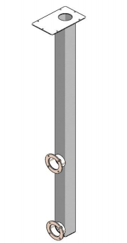 картинка ПАРА ВЫХЛОПНЫХ ТРУБ СЗАДИ - В НЕРЖАВЕЮЩАЯ СТАЛЬ STEAM EXHAUST PIPE - REAR - IN STAINLESS STEEL PRC 83/2 CSVS-0030 от магазина Одежда+