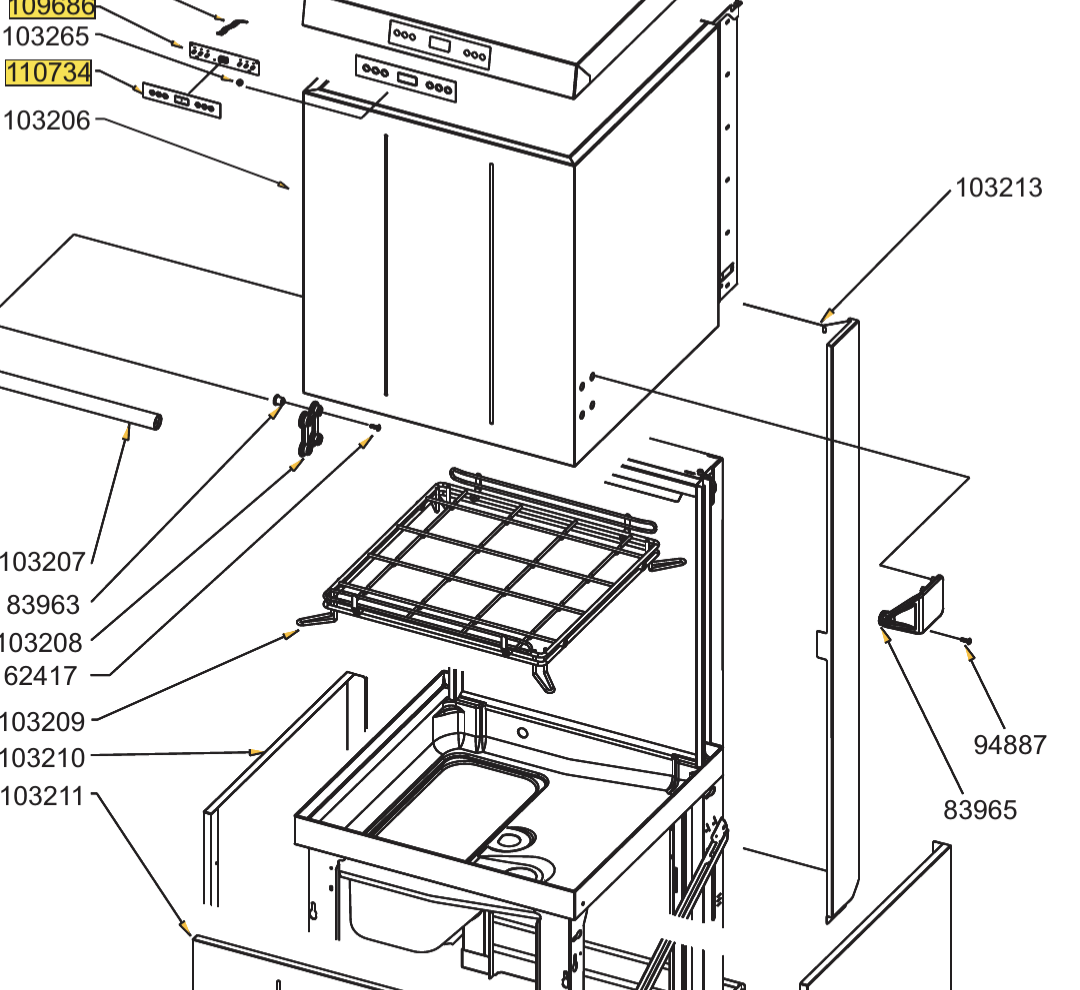 картинка Деталировка посудомоечной машины Smeg HTY503D от магазина Одежда+