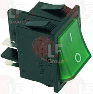 картинка ВЫКЛЮЧАТЕЛЬ 2-ПОЛЮСНЫЙ 16А 250В - с индикаторной лампой температура 120°C от магазина Одежда+