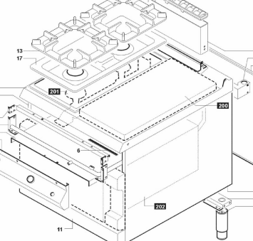 картинка Деталировка для плиты с панелью накаливания Angelo-Po 2D1TPSG от магазина Одежда+