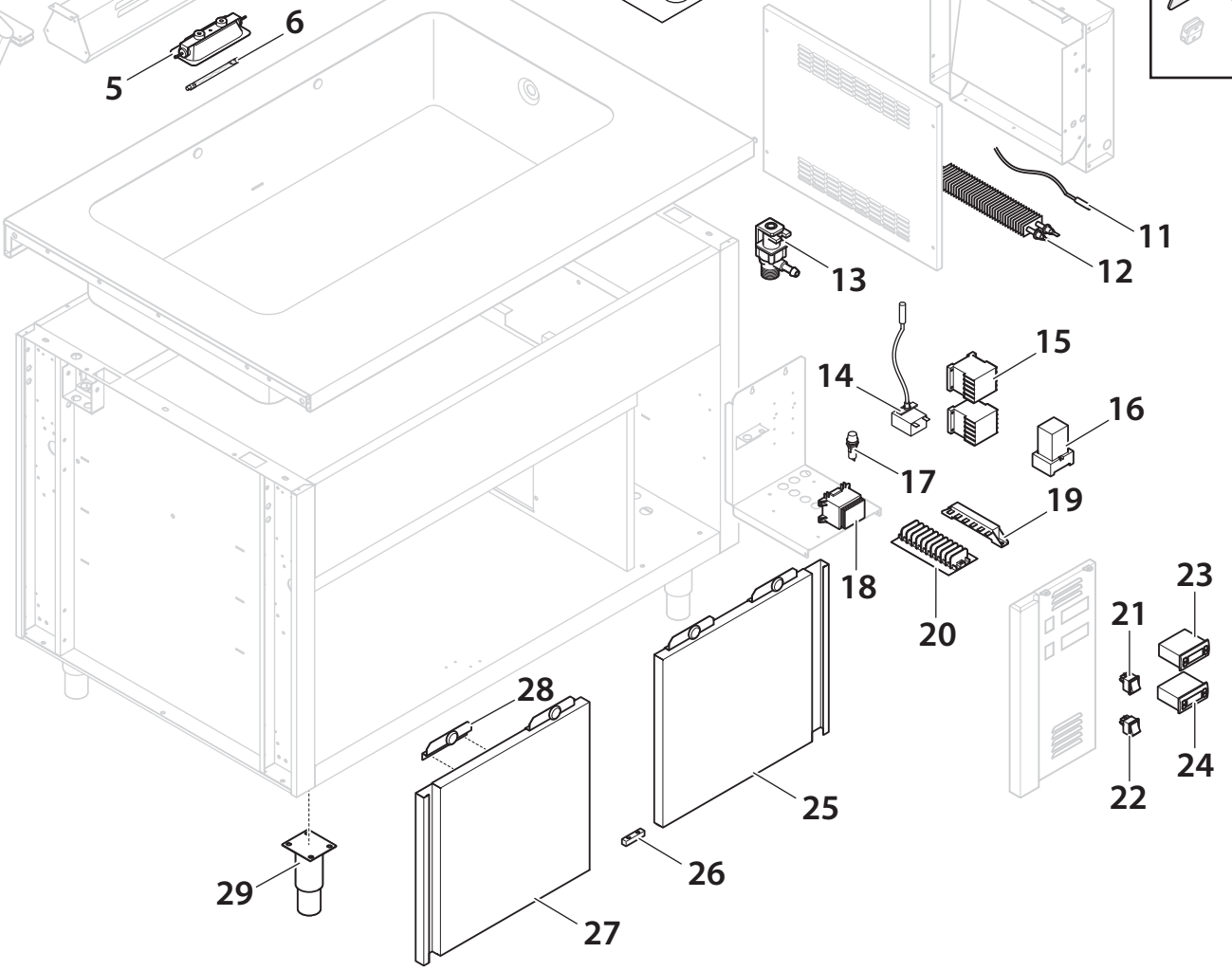 картинка Деталировка для Tecnosteel BAINMARIE ELEMENTE от магазина Одежда+