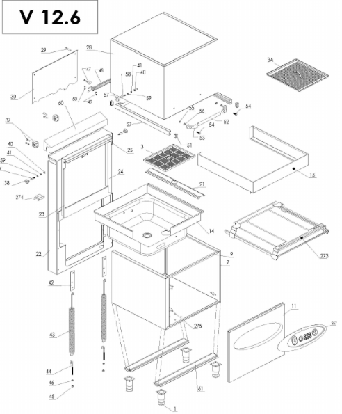 картинка Деталировка для OBM1080 V14.10 0710.01080.00 HOOD TYPE DISHWASHER MECHANICAL, OBM 1080 от магазина Одежда+