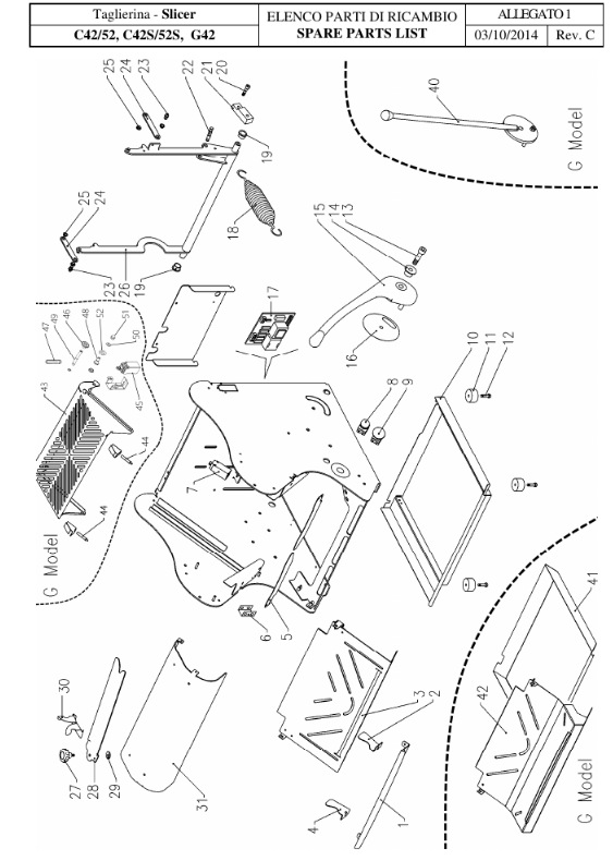 картинка Деталировка для C42_52, C42S_52S, G42%0A C-CS-G-ALLEGATO1-Rev-C_ok (3) от магазина Одежда+