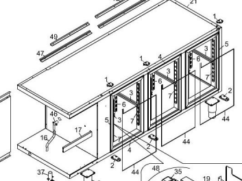 картинка Деталировка для прилавка-витрины Angelo-Po 6ERBM от магазина Одежда+