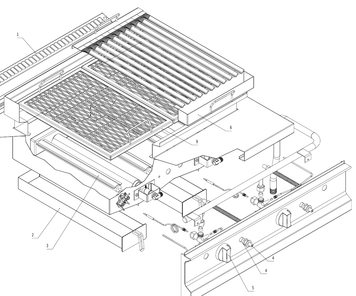 картинка Деталировка Ambach GLG80 Лавовый гриль от магазина Одежда+