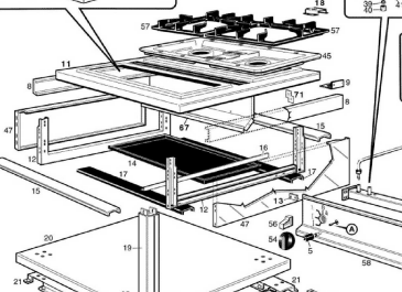 картинка Деталировка для плиты с панелью накаливания Angelo-Po 0712VA от магазина Одежда+