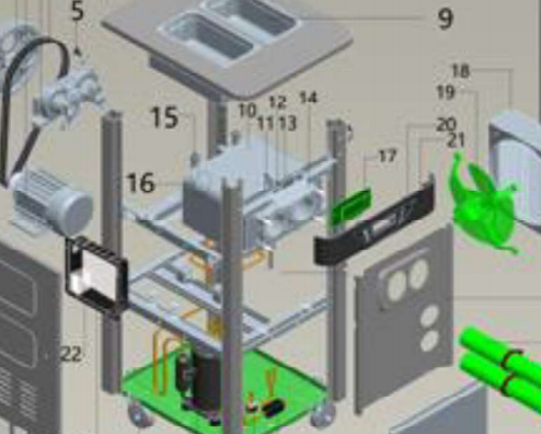 картинка Деталировка для Hurakan Фризер для мороженного HKN-BQ58P от магазина Одежда+