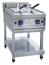 картинка Фритюрница электрическая ЭФК-90/2П, 2 ванны по 18 л, 2 корзины 400x150x130 мм, 900 серия, 550х900х972,5 мм, +20…+190 С, 14 кВт, 400В, подставка с полкой, вся нерж. от магазина Одежда+