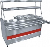 картинка Мармит 1-х и 2-х блюд ЭМК-70КМУ универс. паровой (две полки, подсвет, одна конф., с г/ёмкостями, 1500 мм) кашир от магазина Одежда+