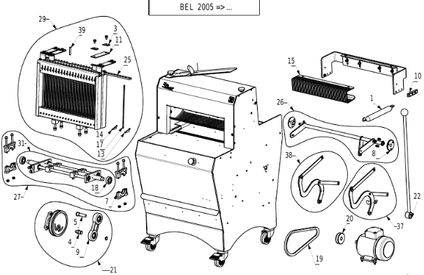 картинка Деталировка для BEL 450 - 2005 - 1BM0004734light (2) от магазина Одежда+