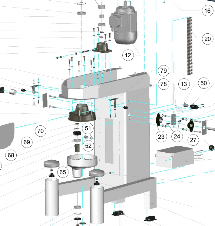 картинка Деталировка миксера Steno PL60 от магазина Одежда+