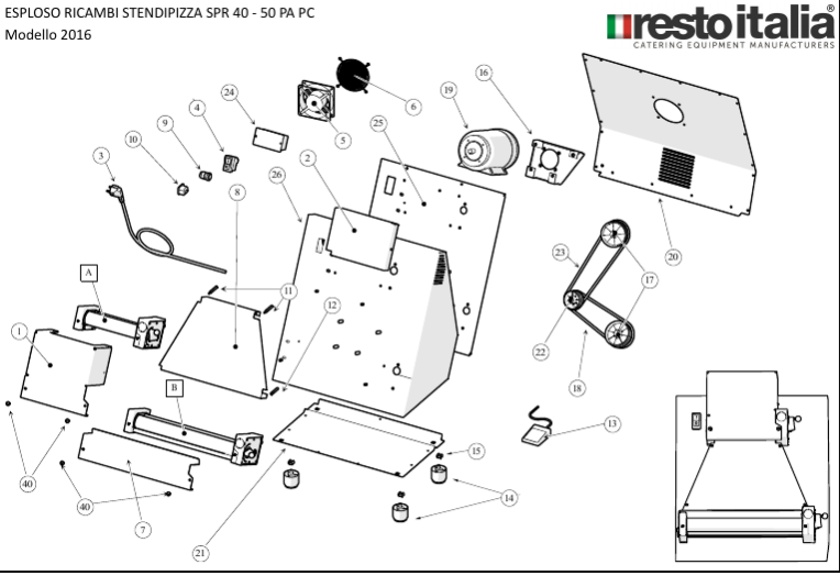 картинка Деталировка для DILAMINATRICE SPR40 (1) от магазина Одежда+