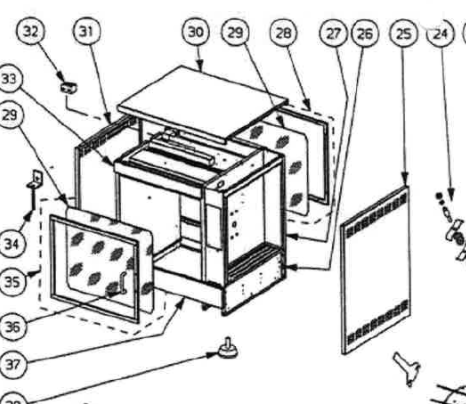 картинка Деталировка гриля CB GV35 от магазина Одежда+