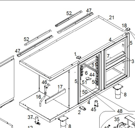 картинка Деталировка для прилавка-витрины Angelo-Po 6ERA2M от магазина Одежда+