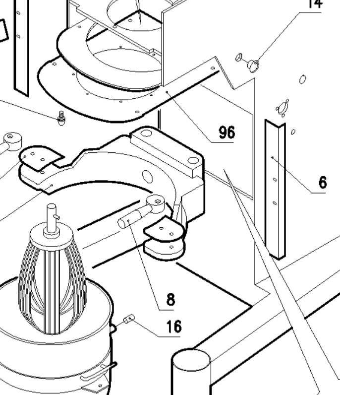 картинка Деталировка тестомеса (миксера) Conti PL11/30/40/60 от магазина Одежда+