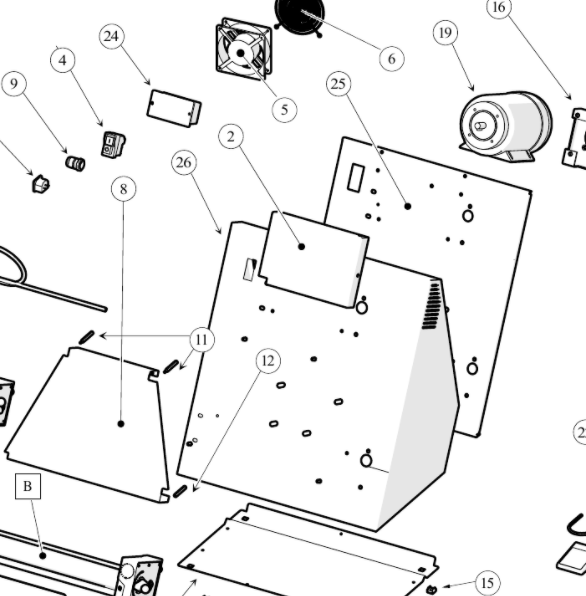 картинка Деталировка Restoitalia  тестораскатки SPR 40 - 50 PA PC от магазина Одежда+