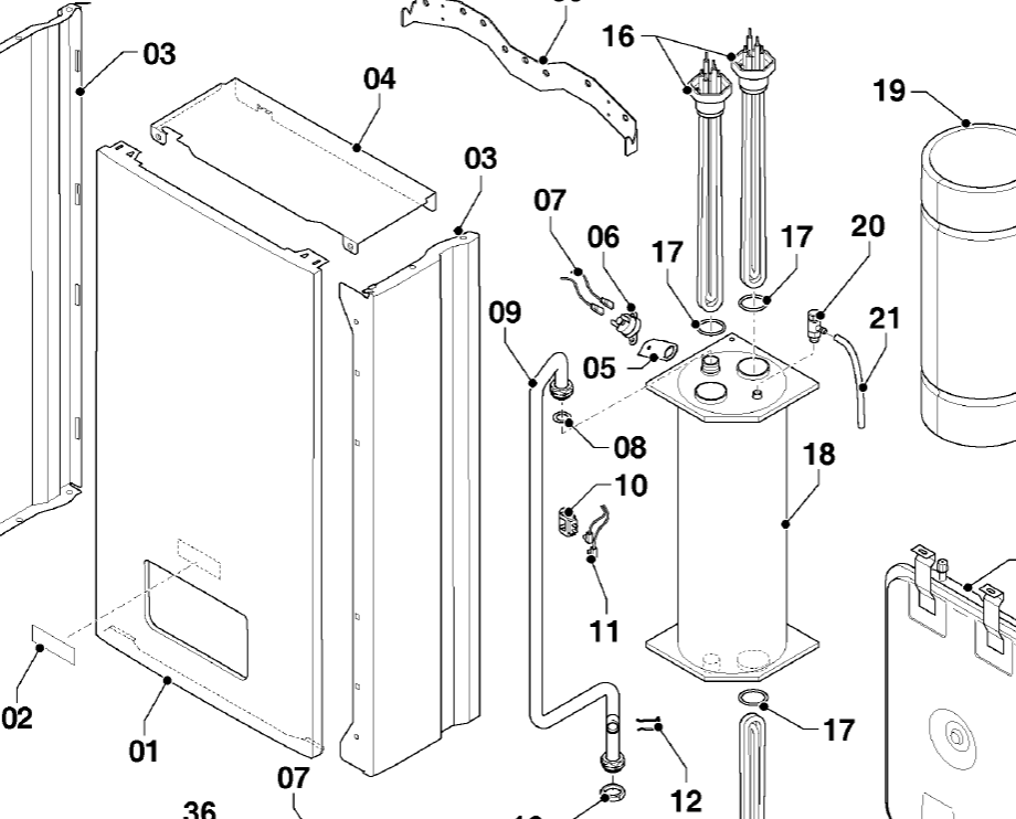 картинка Деталировка котла Protherm 28K13/R1 скат от магазина Одежда+