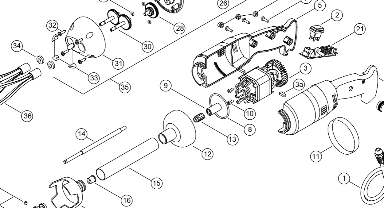 картинка Деталировка ручного миксера Fama MiniPM250 от магазина Одежда+