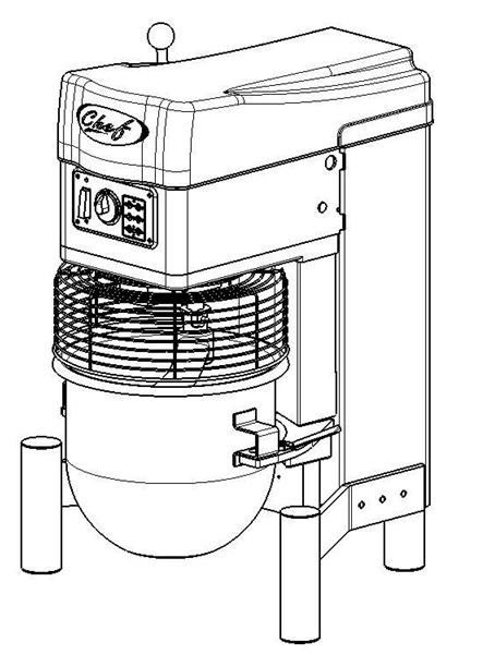 картинка Деталировка ПЛАНЕТАРНЫЙ СМЕСИТЕЛЬ  ШЕФ-ПОВАР 10/20 / 20H / 30 от магазина Одежда+