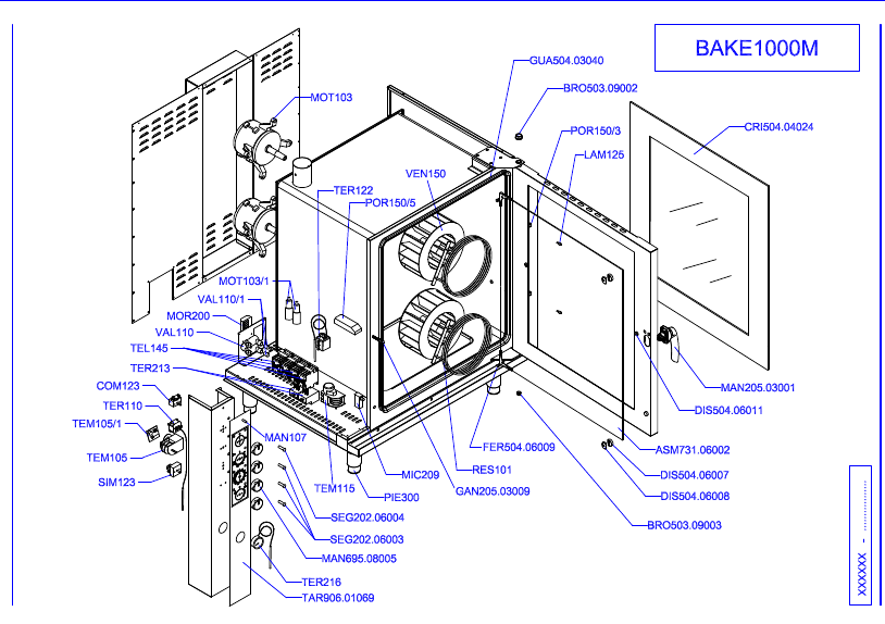 картинка Деталировка для Bake 1000M от магазина Одежда+